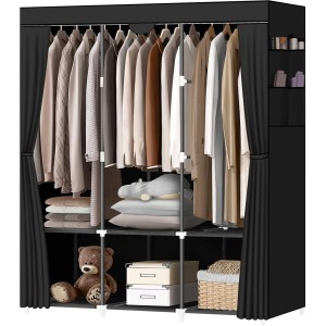 LOKEME 66-Inch Portable Closet (Black)